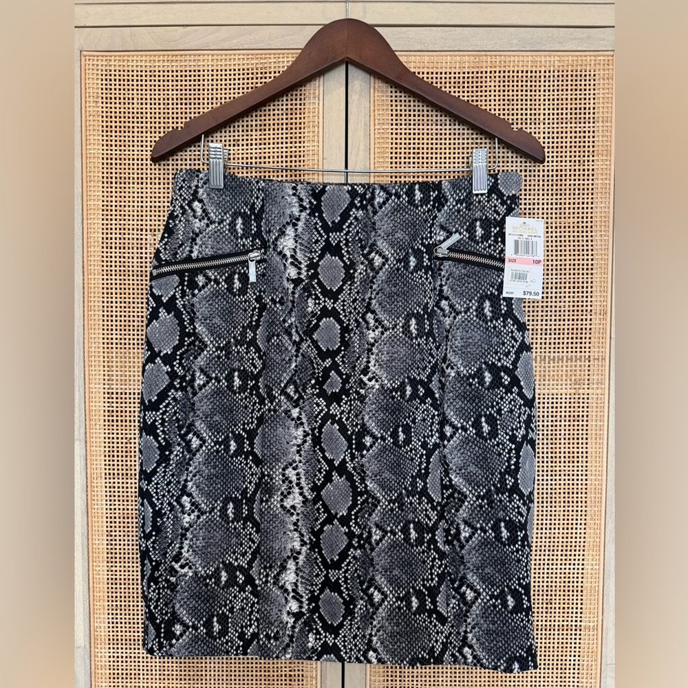 Michael Kors Skirt, Animal Print Skirt, Pencil Skirt, Snakeskin Skirt, Petite 10